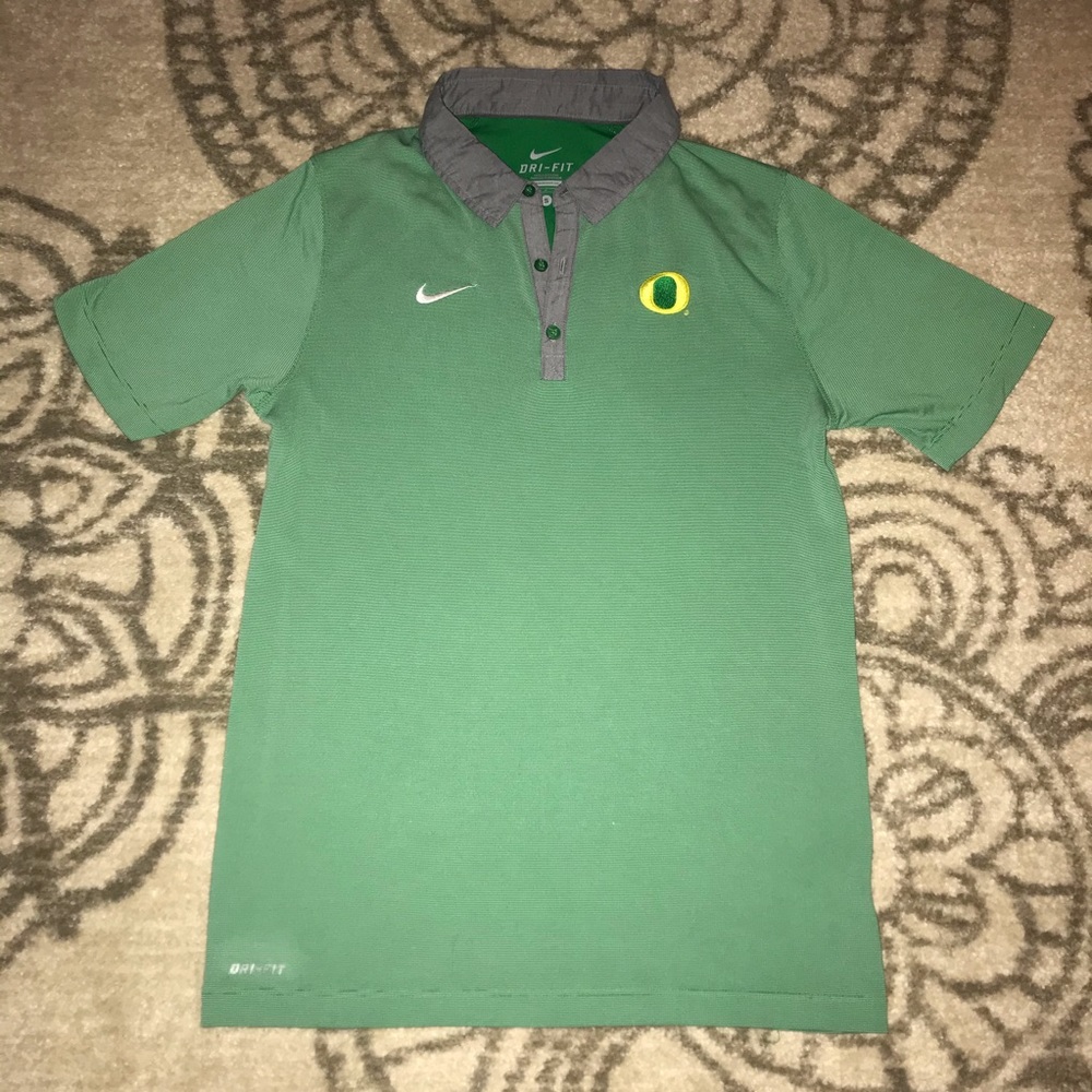 Men’s Nike DryFit Polo Oregon Ducks, Button Collar